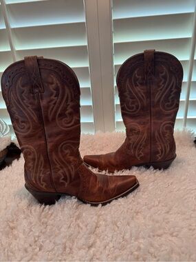 ARIAT Women’s Brown Western Cowboy Boots - Classic Embroidered Shaft